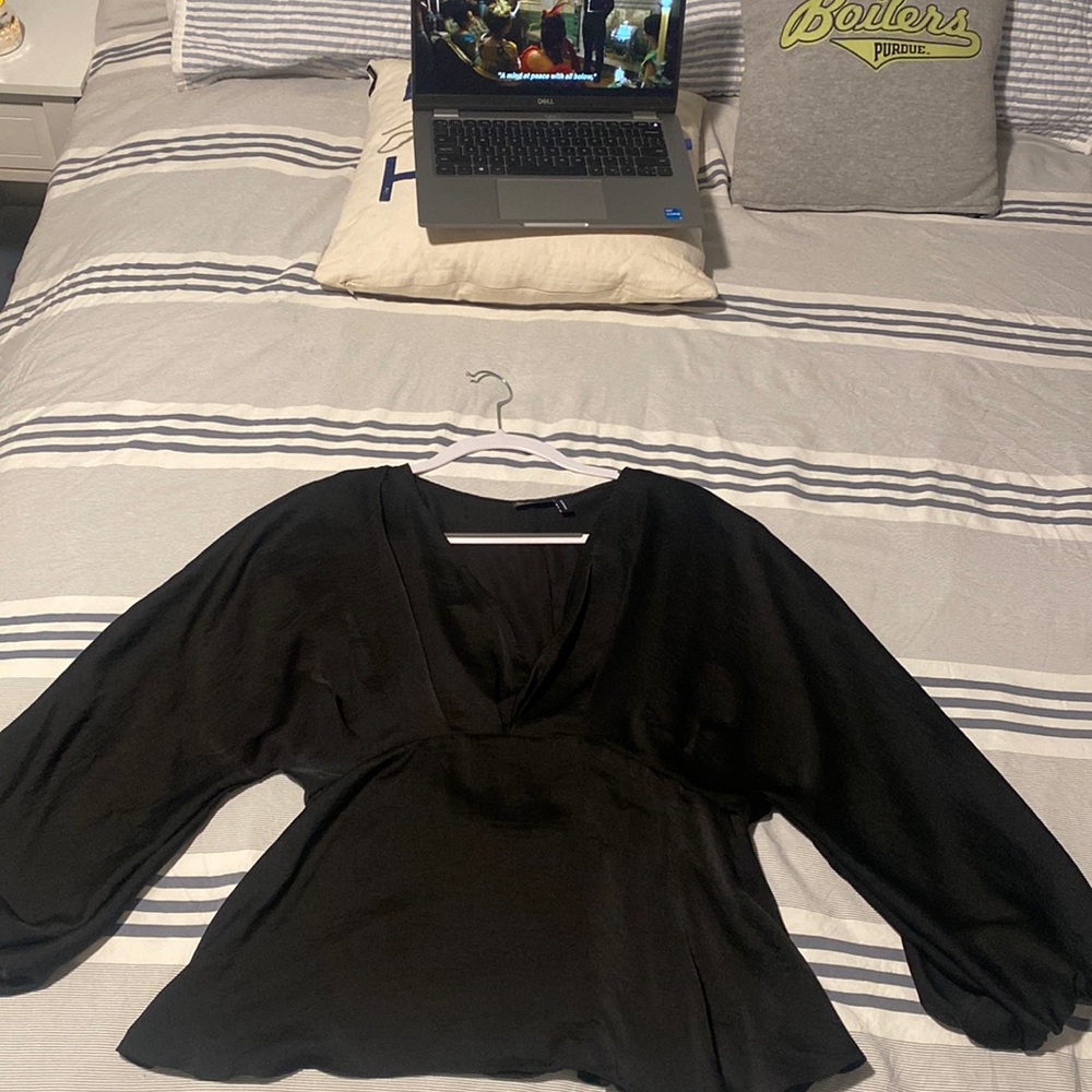 Black long sleeve top
